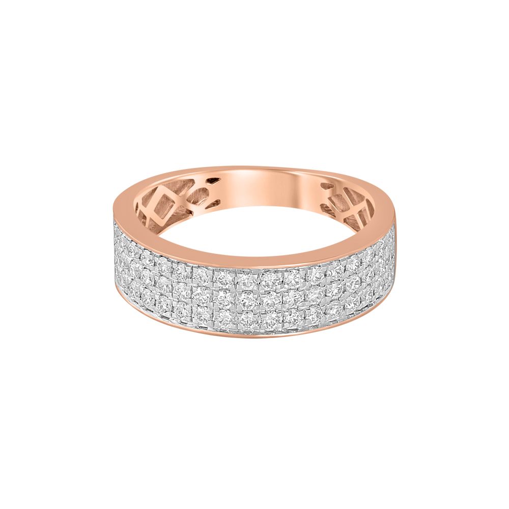 Solid 18Kt Rose Gold Finger Band-Rings-ORG23L43