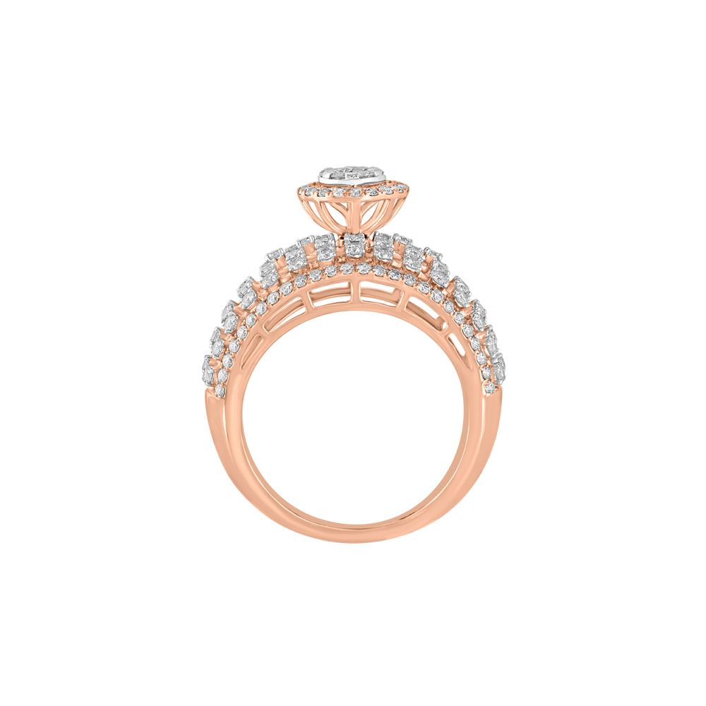Classy Diamond and Rose Gold Ring-Rings-ORG23L45