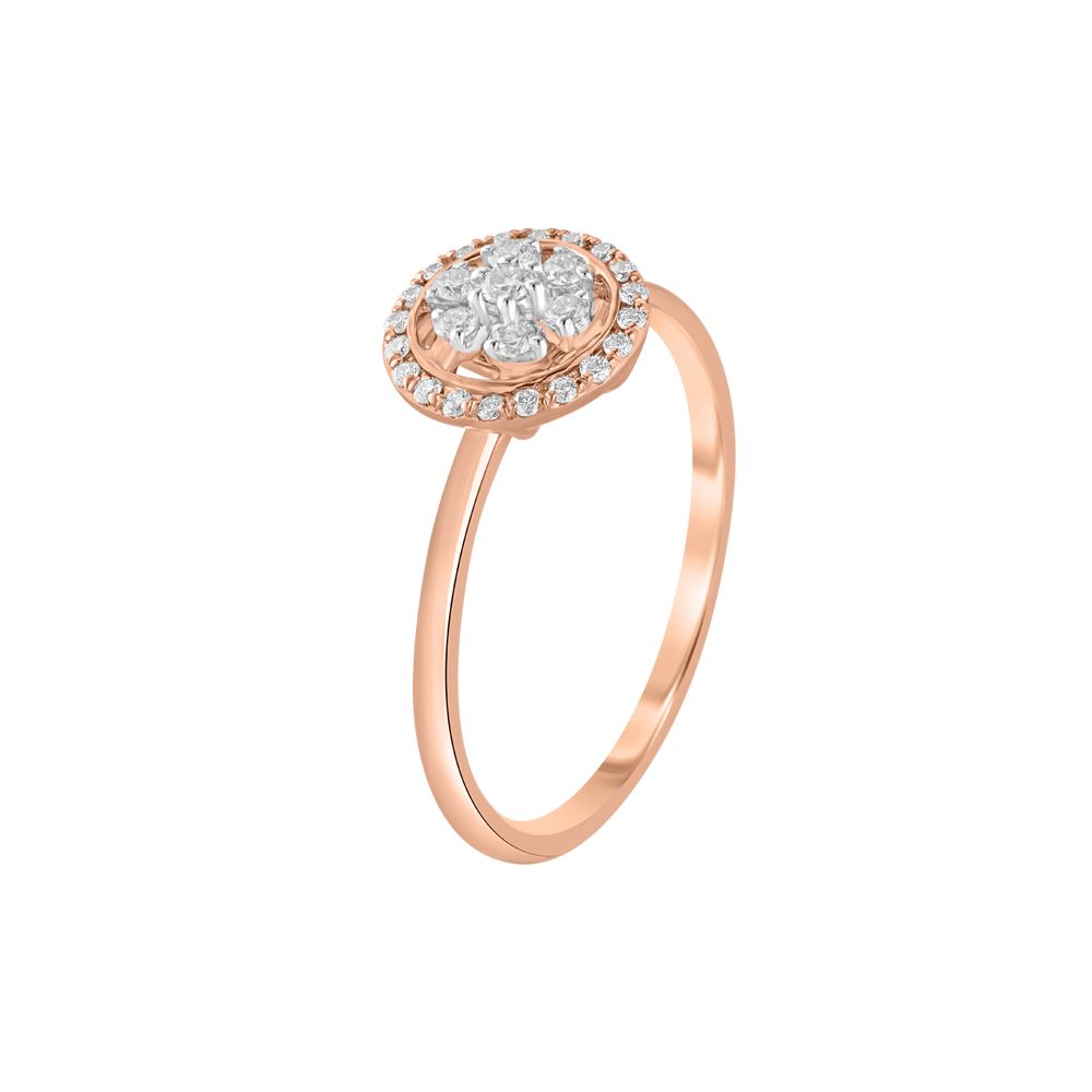Cluster Design 18Kt Rose Gold Ring-Rings-ORG23L52