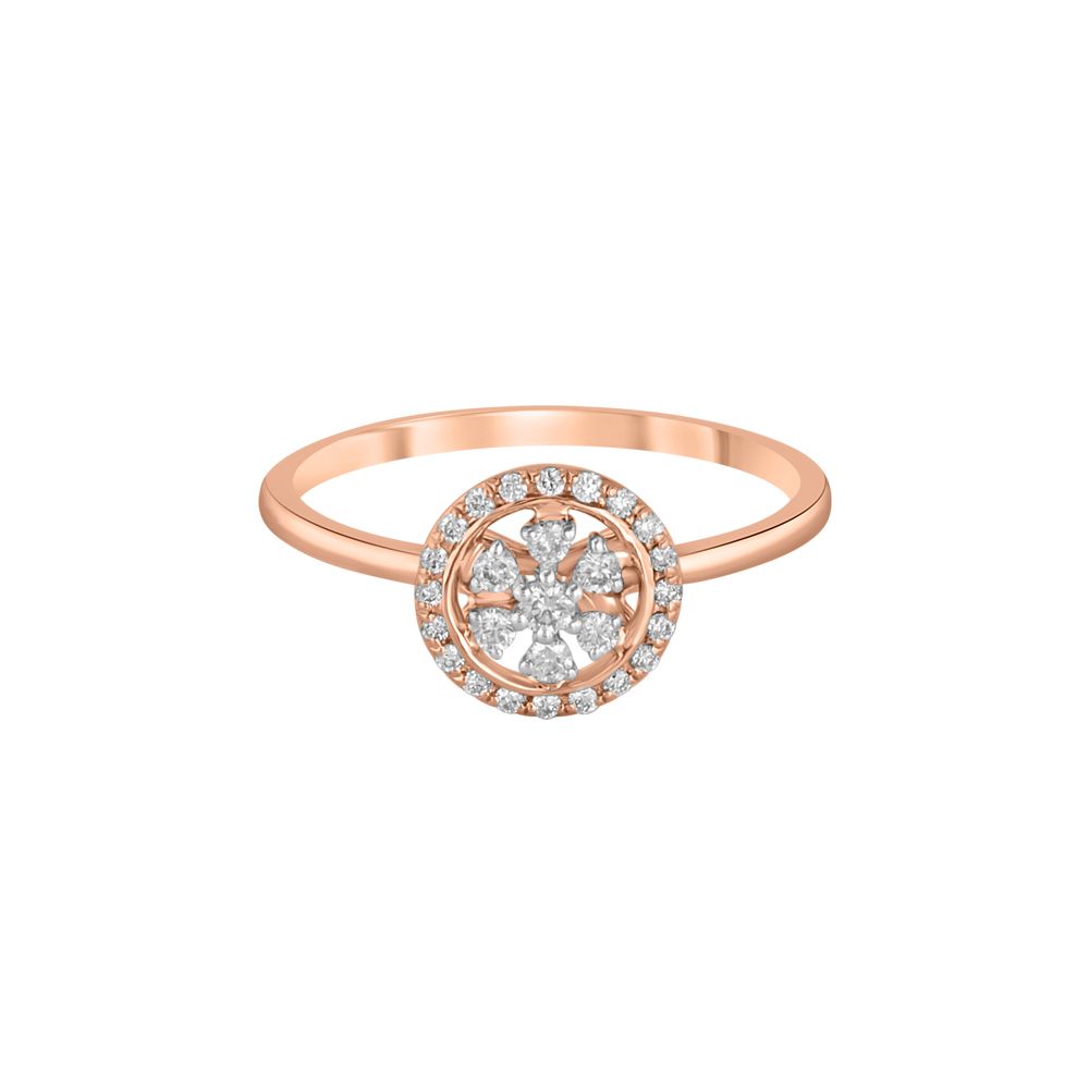 Cluster Design 18Kt Rose Gold Ring-Rings-ORG23L52