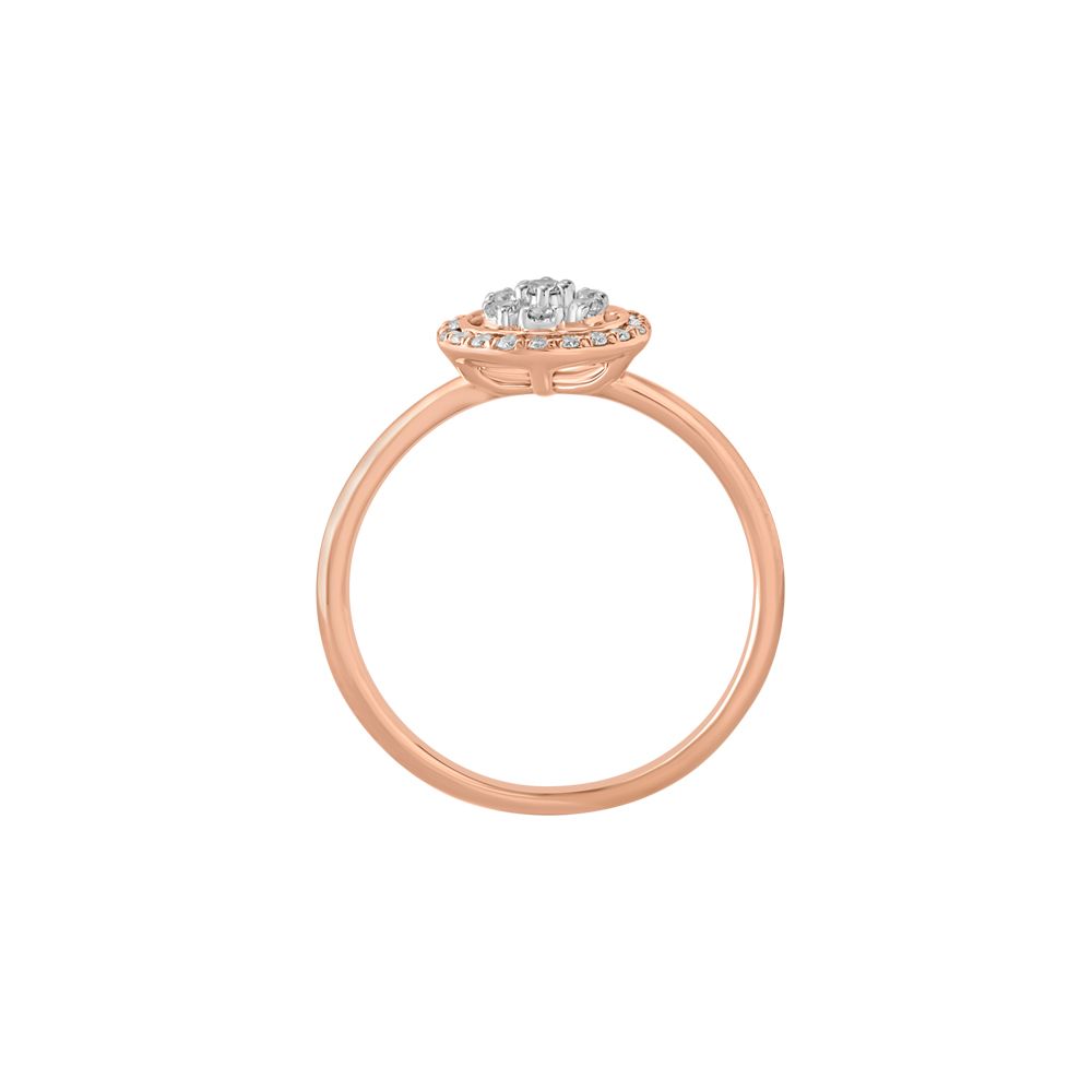 Cluster Design 18Kt Rose Gold Ring-Rings-ORG23L52