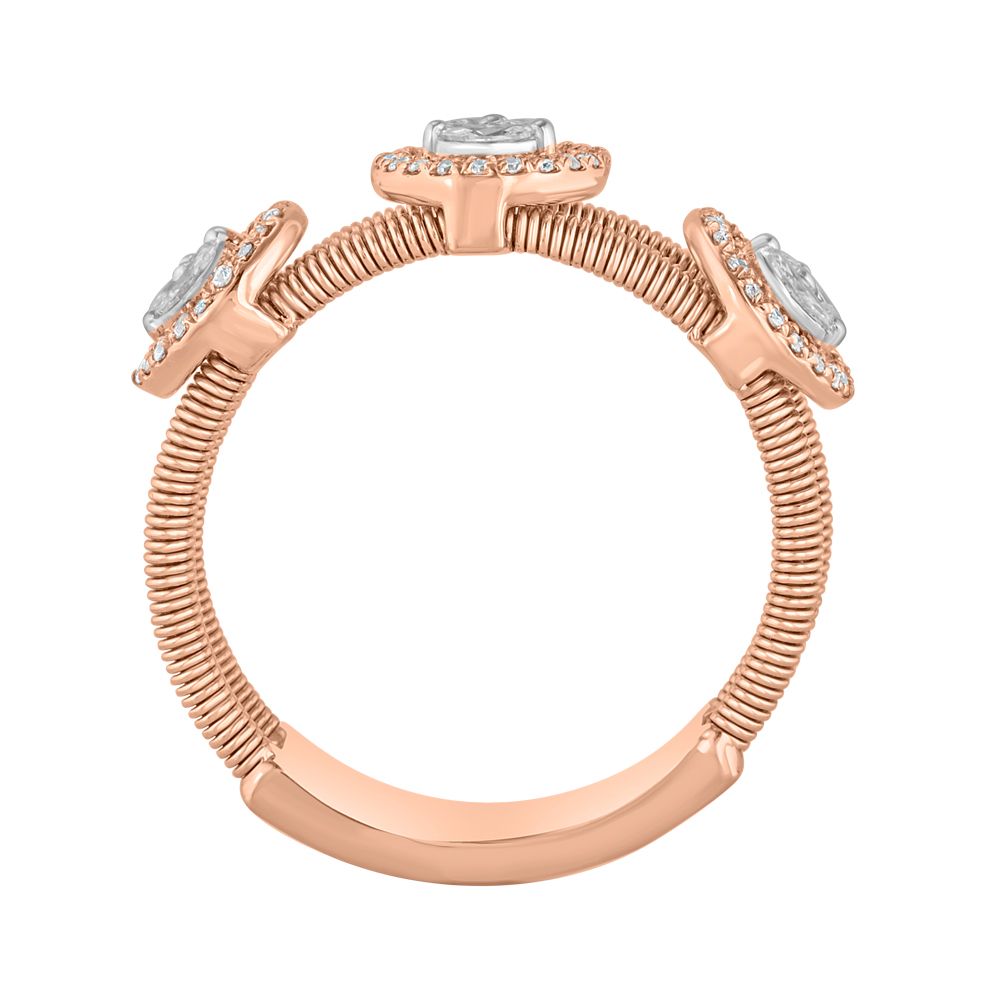 Breathtaking Tradition Inspired Diamond Finger Ring-Diamond-ORG23L54