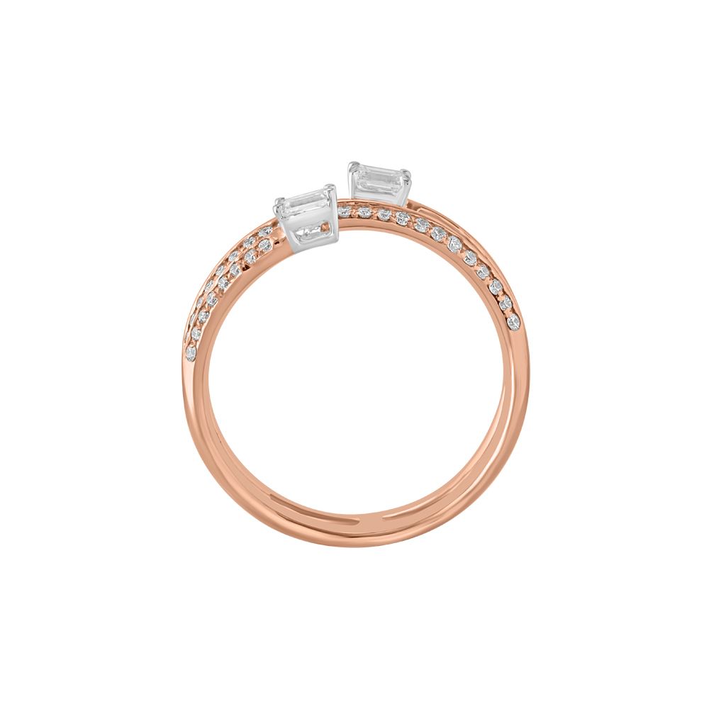 Classy Spiral Design 18Kt Rose Gold Ring-Rings-ORG23L55