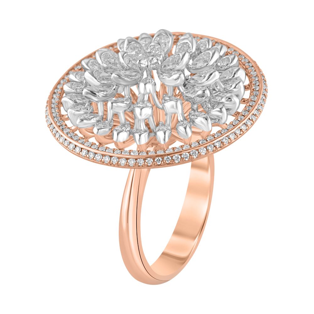 Scintillating Rose Gold Cocktail Ring-Diamond-ORG23L61