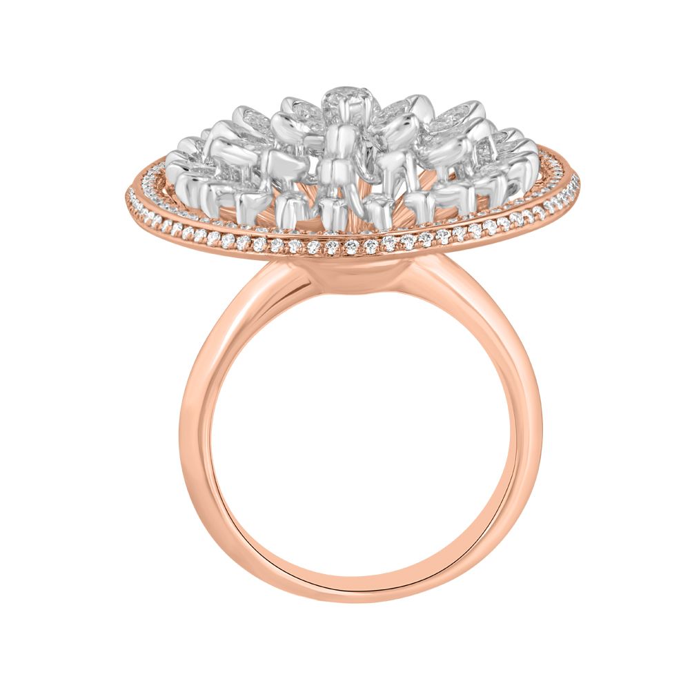 Scintillating Rose Gold Cocktail Ring-Diamond-ORG23L61