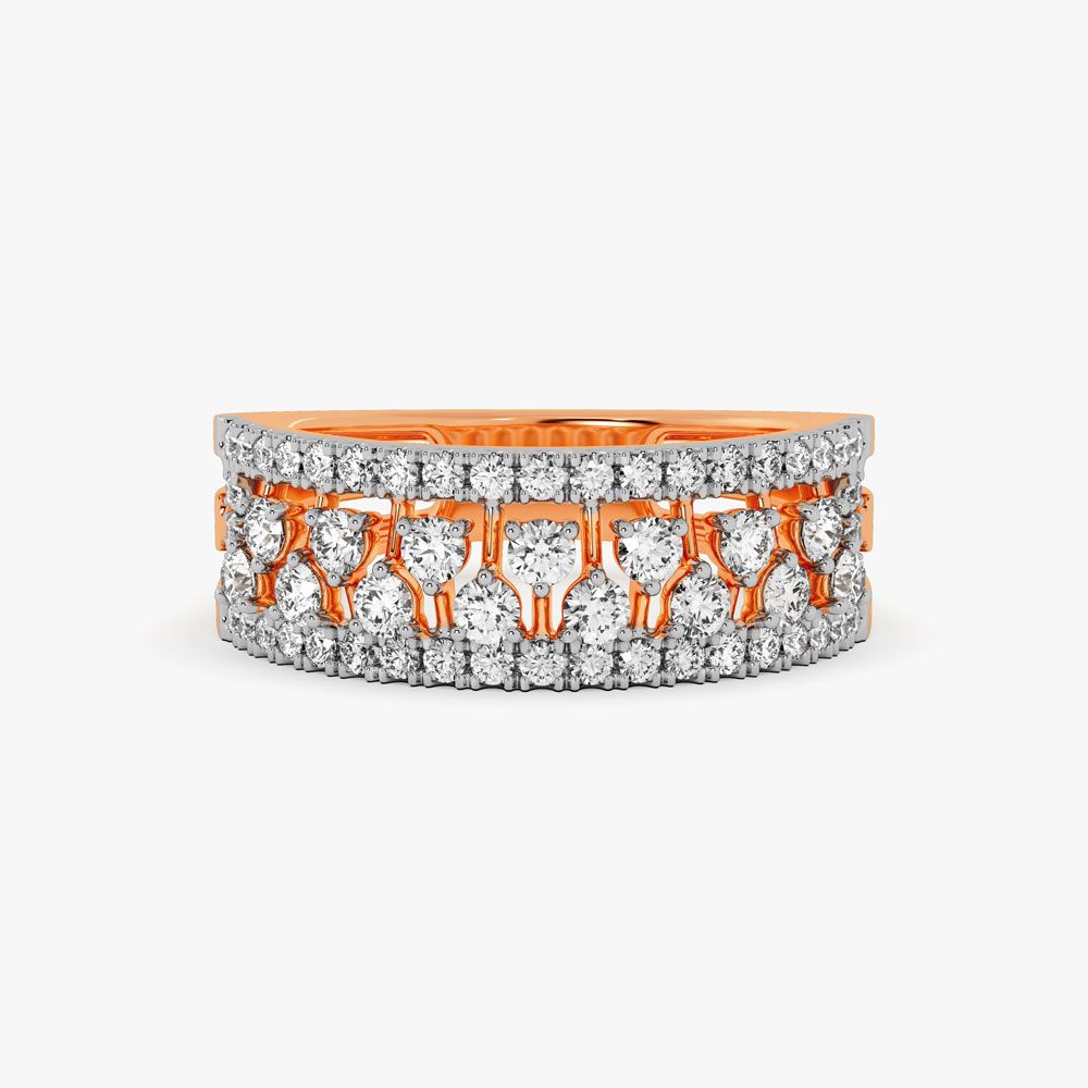 Grand Rose Gold and Diamond Eternity Band-Diamond-ORG23L66