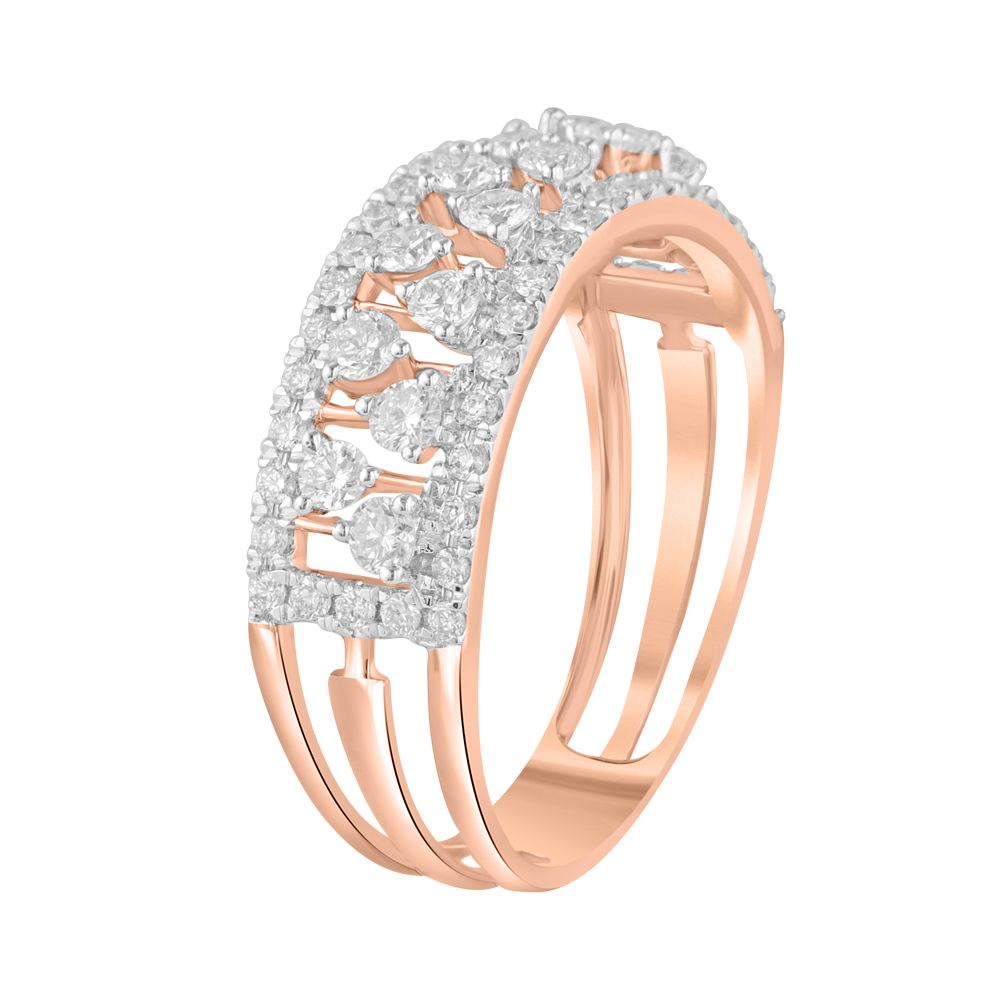 Grand Rose Gold and Diamond Eternity Band-Diamond-ORG23L66