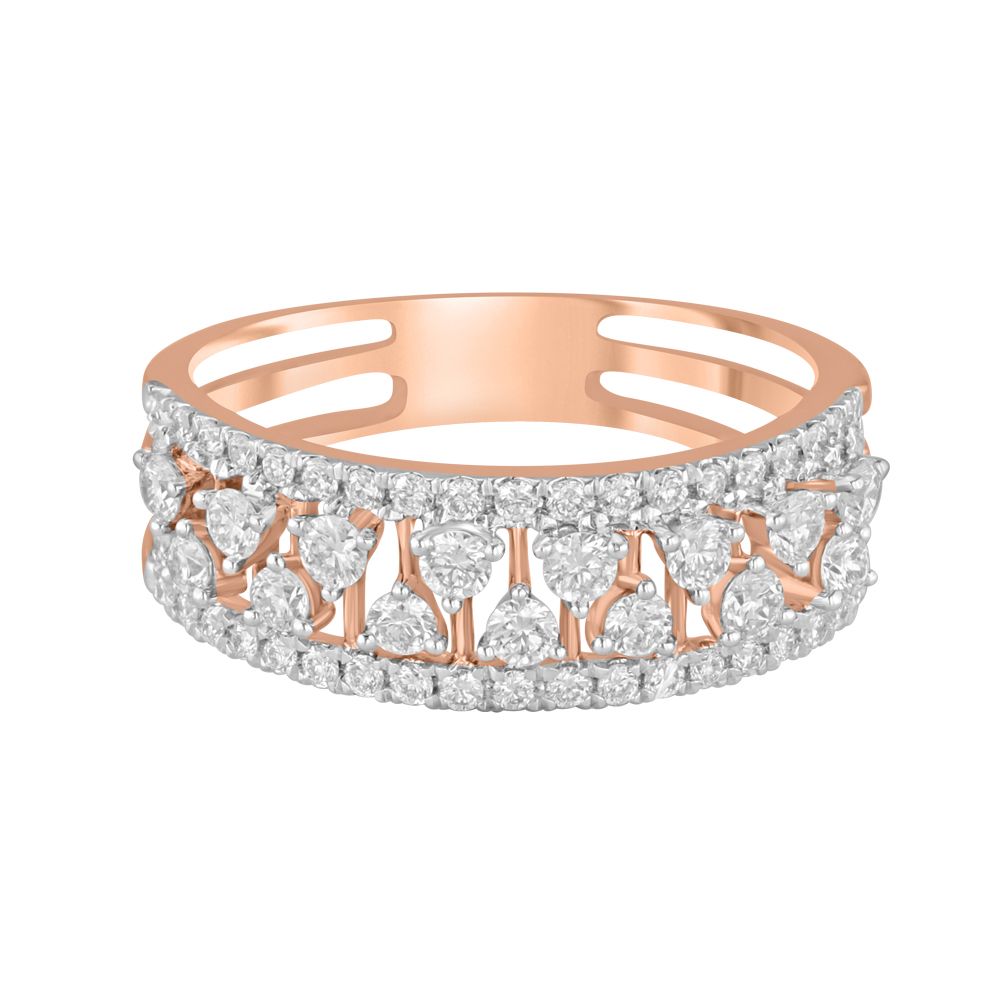 Grand Rose Gold and Diamond Eternity Band-Diamond-ORG23L66