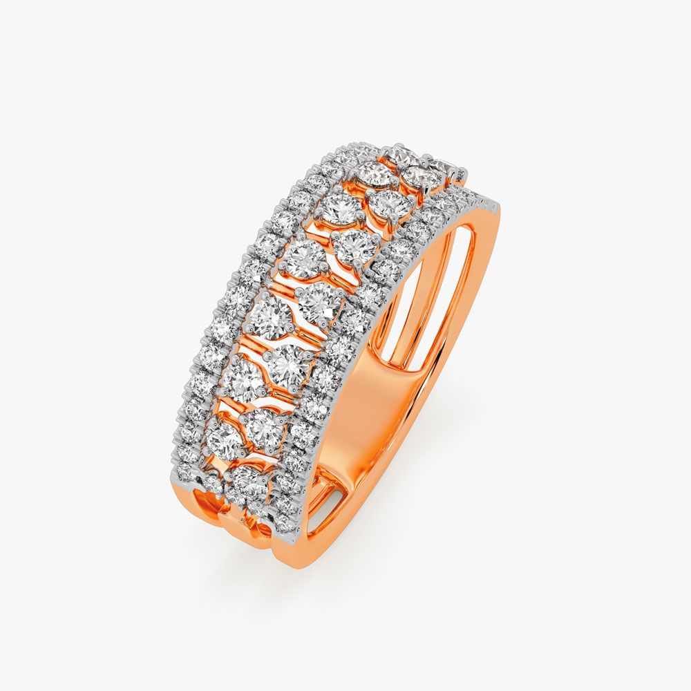 Grand Rose Gold and Diamond Eternity Band-Diamond-ORG23L66