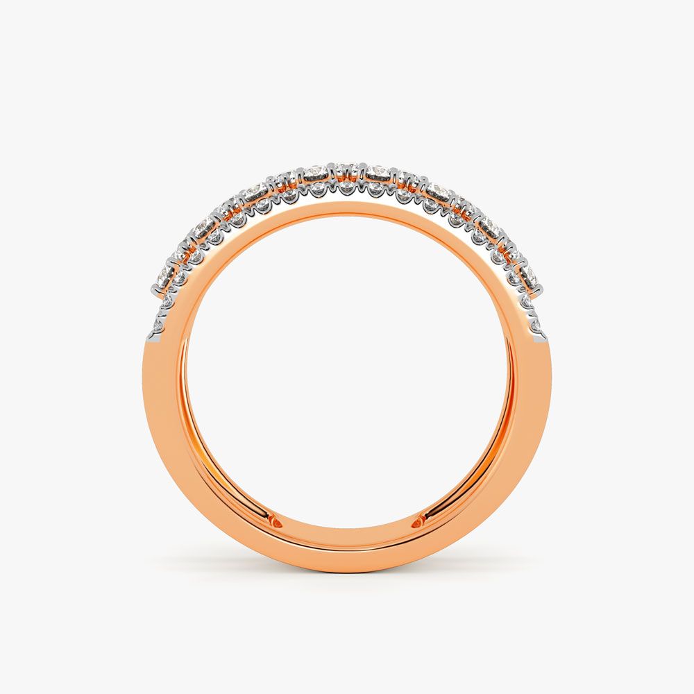 Grand Rose Gold and Diamond Eternity Band-Diamond-ORG23L66