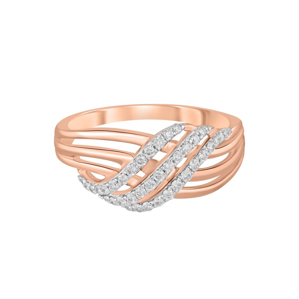 Dazzling Diamond and Rose Gold Finger Ring-Diamond-ORG23L69
