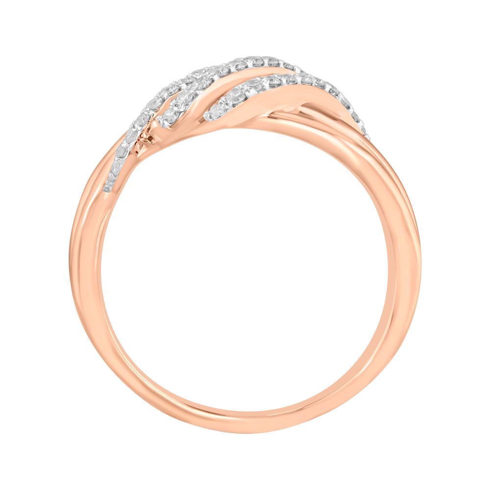 Dazzling Diamond and Rose Gold Finger Ring-Diamond-ORG23L69