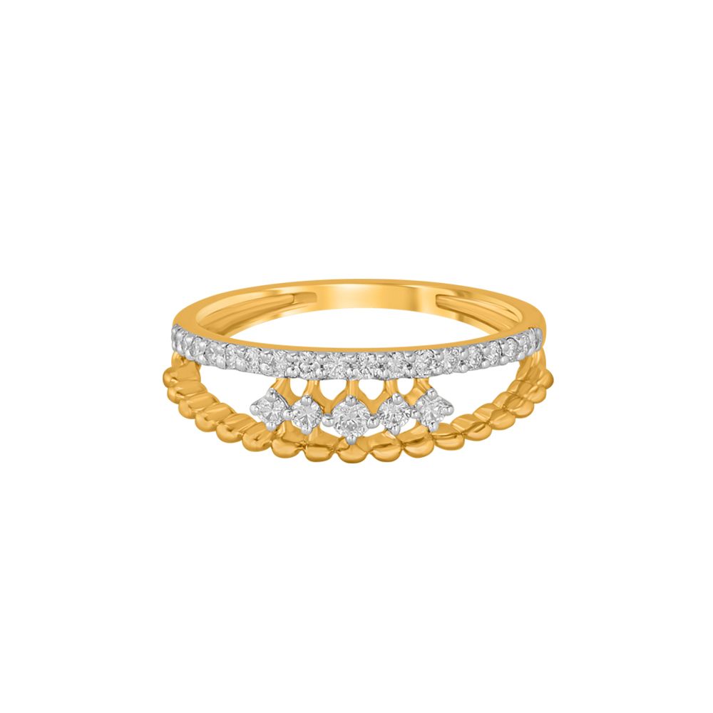 Mesmerising 18Kt Yellow Gold and Diamond Ring-Diamond-ORG23L70