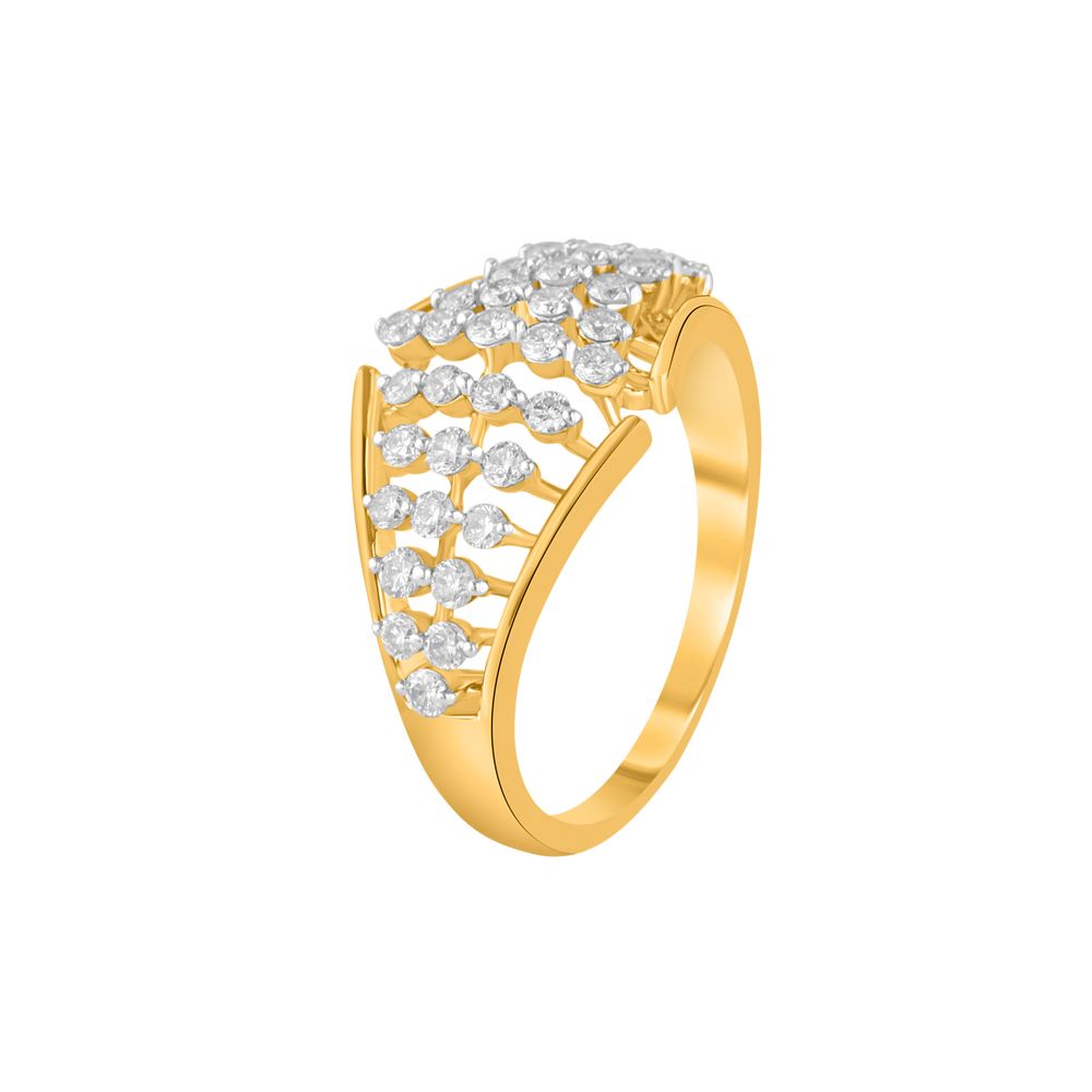 Buy Embellished Diamond and Yellow Gold Finger Ring ORG23L71