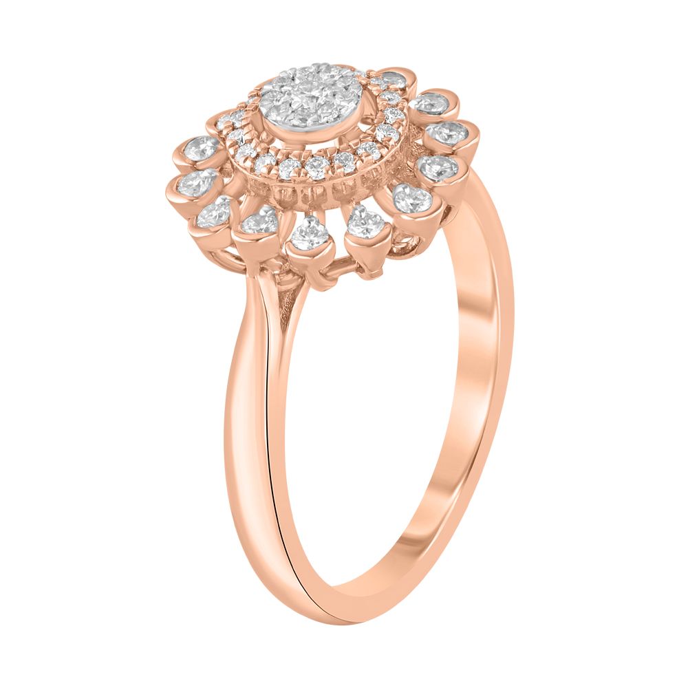 Glorious Floral Diamond Ring-Diamond-ORG23L73
