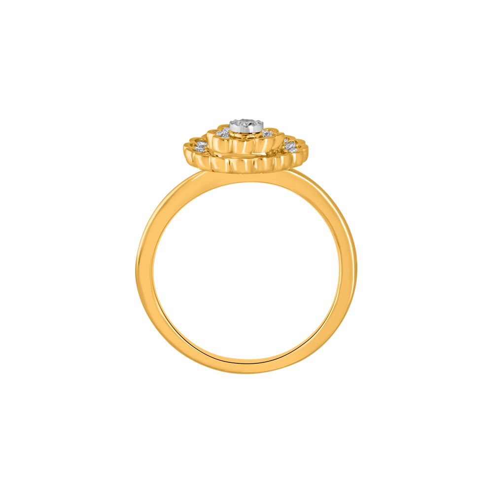 Clustered Diamond Finger Ring -Rings-ORG23L74