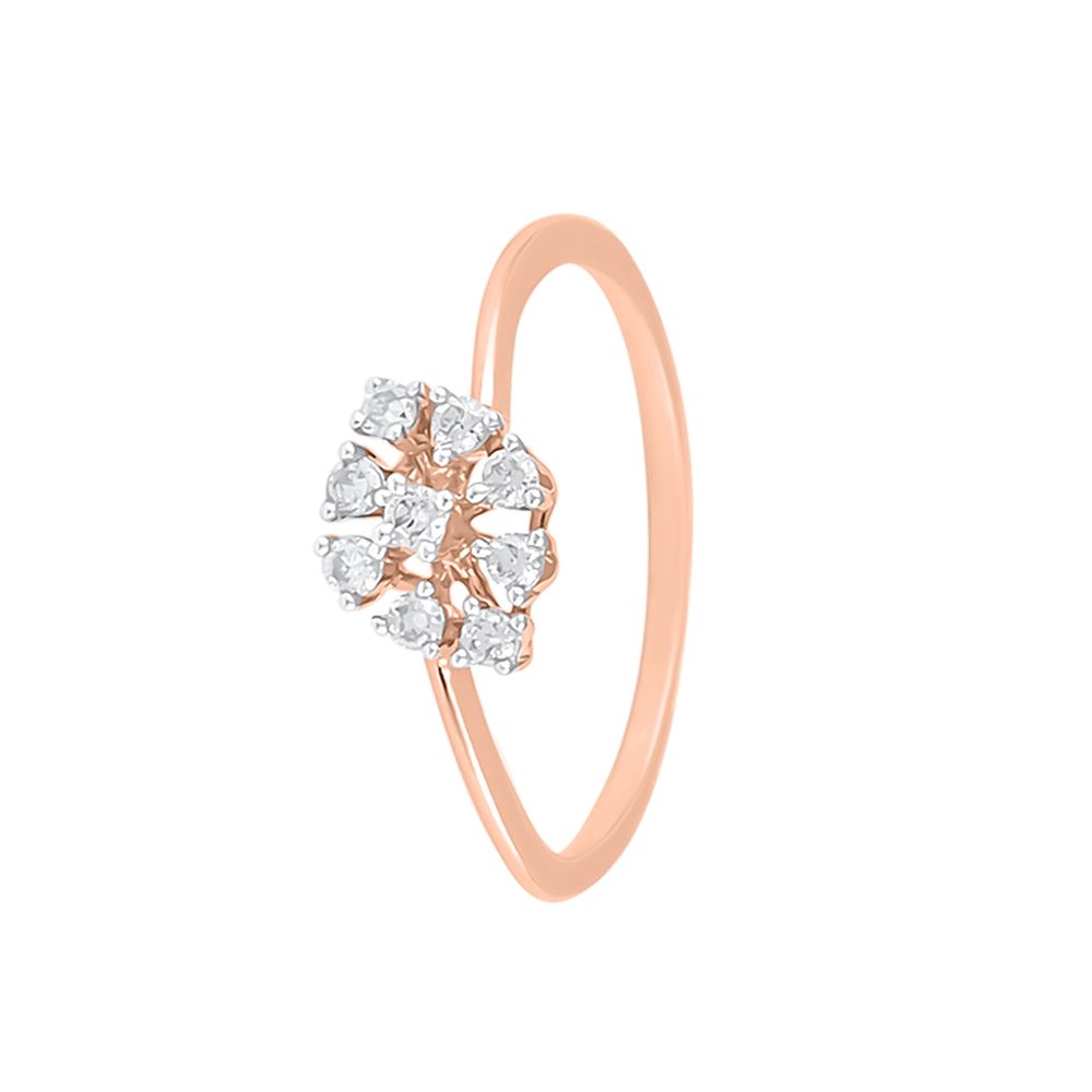 Delicate Rose Gold Leaf Design Ring-Rings-ORG23L79