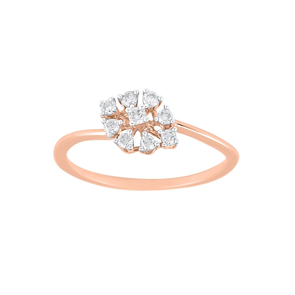 Delicate Rose Gold Leaf Design Ring-Rings-ORG23L79