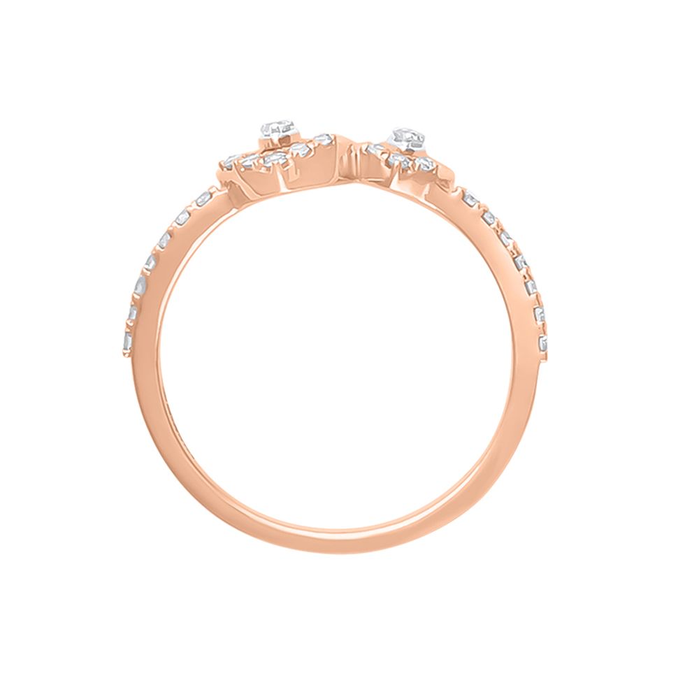 Heart Design Diamond Finger Ring-Rings-ORG23L90