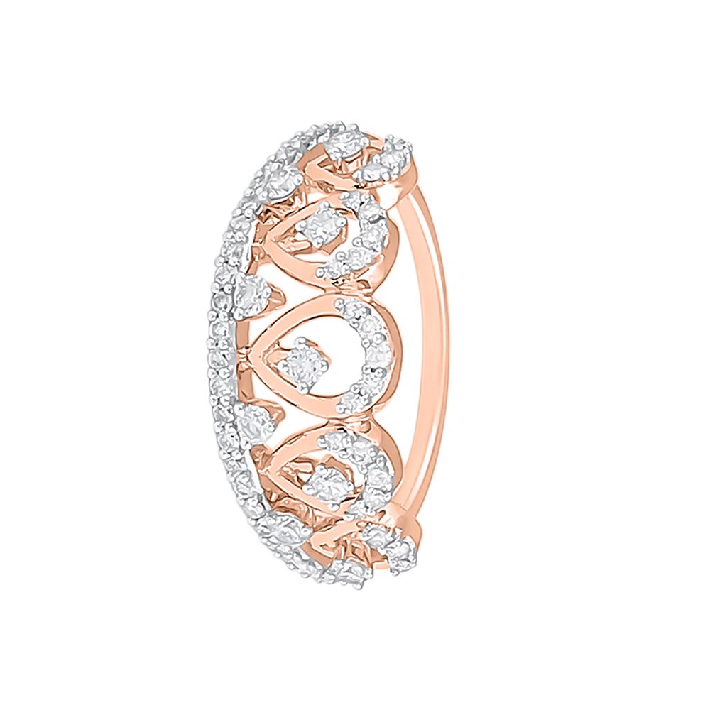 Tiara Design Diamond Finger Ring-Rings-ORG23LA3