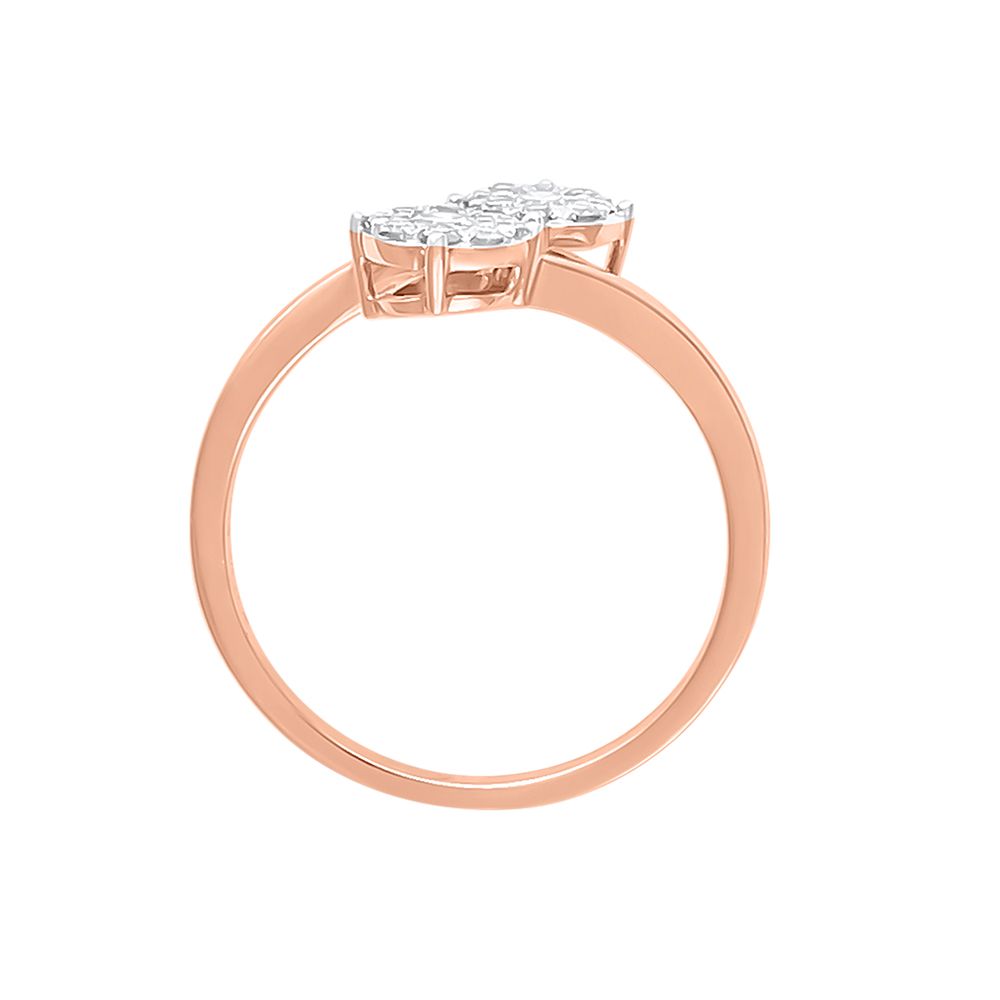 Sparkling Diamond and Rose Gold Finger Ring-Rings-ORG23LB2