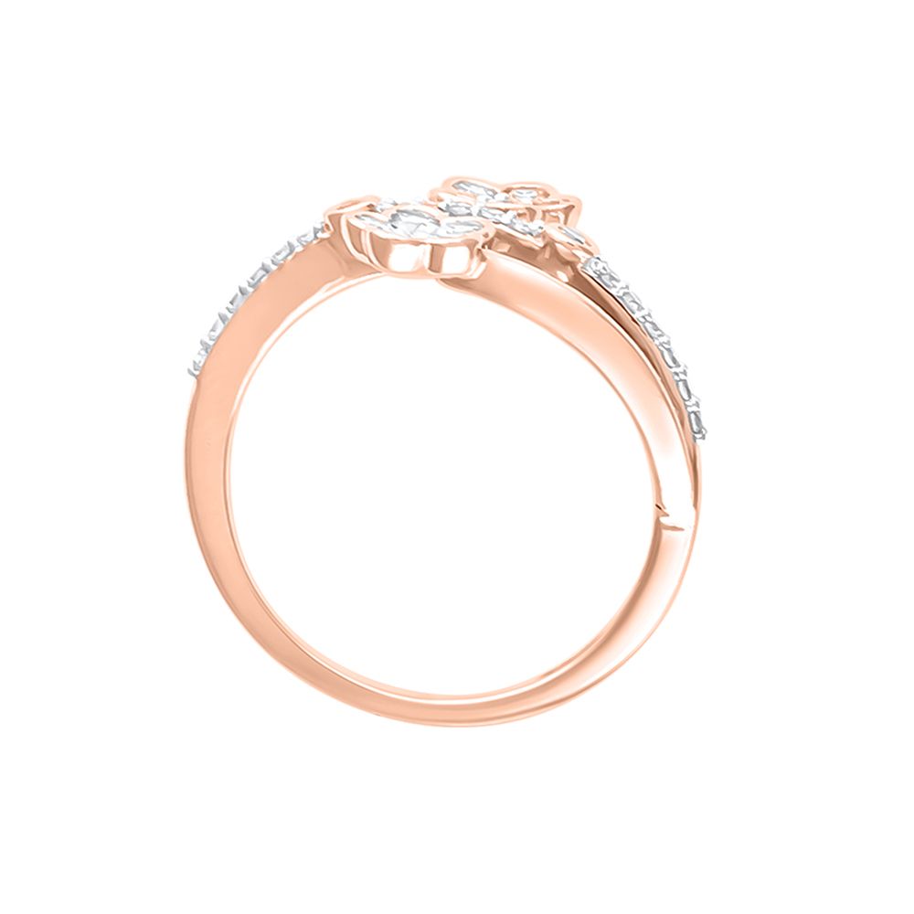 Pretty Floral Diamond Finger Ring-Rings-ORG23LB3