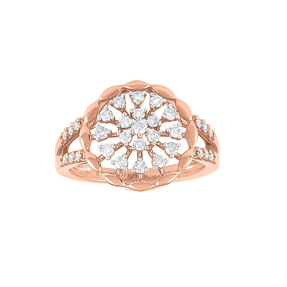 Divine Floral Diamond Finger Ring-Rings-ORG23LB9