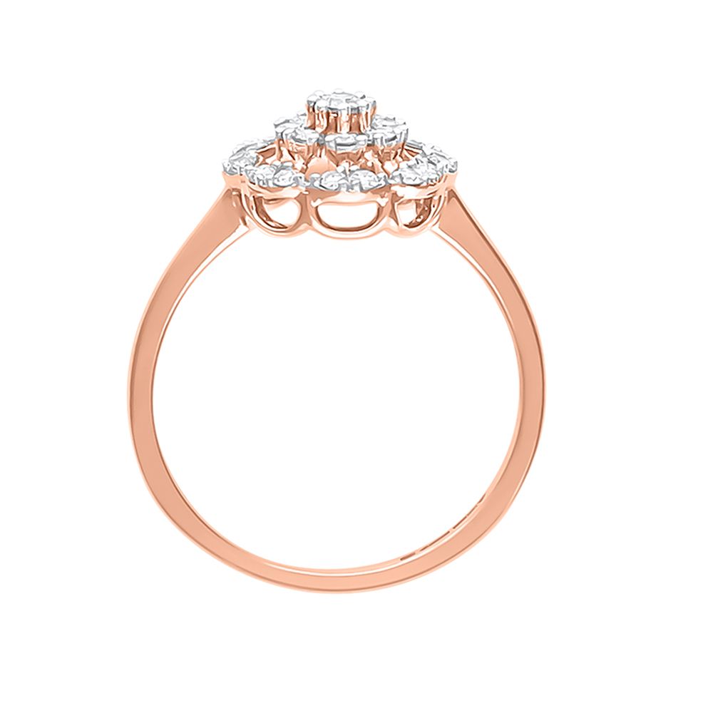 Contemporary Cluster Design Diamond Finger Ring-Rings-ORG23LC4