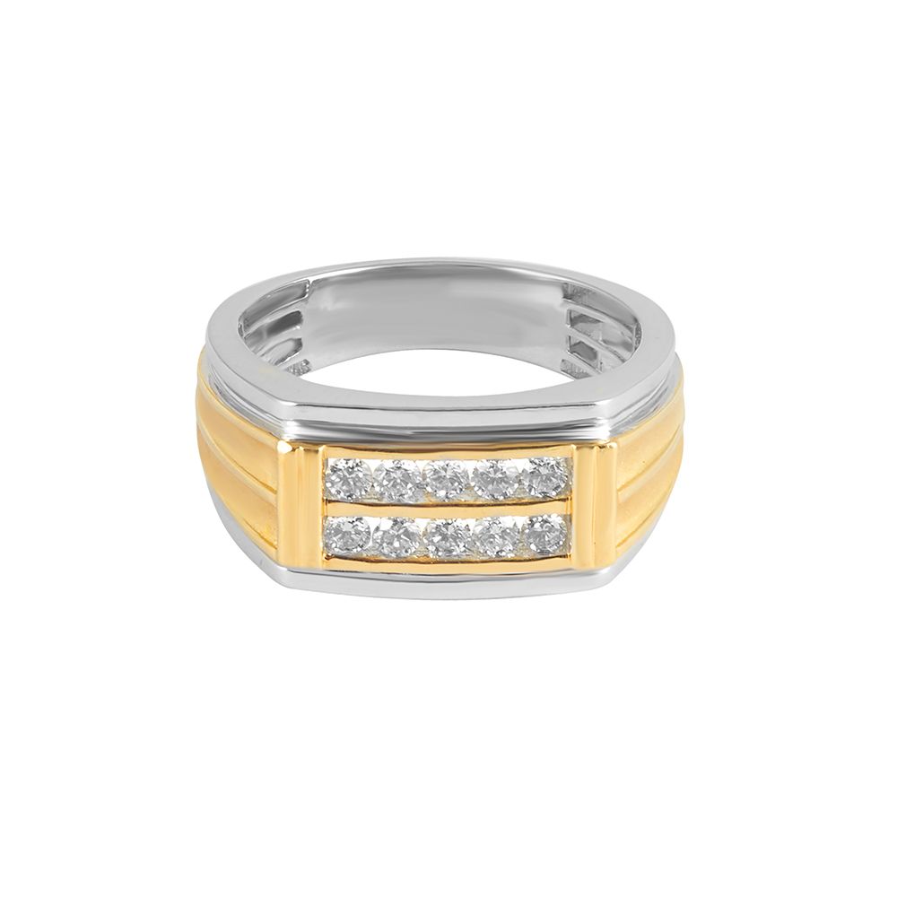 Dapper Dual Metal Ring For Men-Rings-ORG23LD6