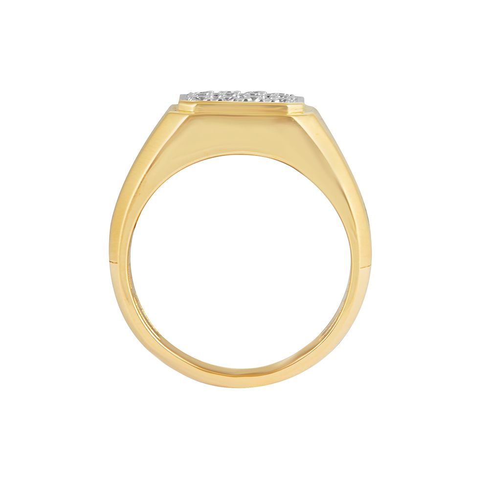 Exquisite Yellow Gold Diamond Ring For Men-Diamond-ORG23LE3