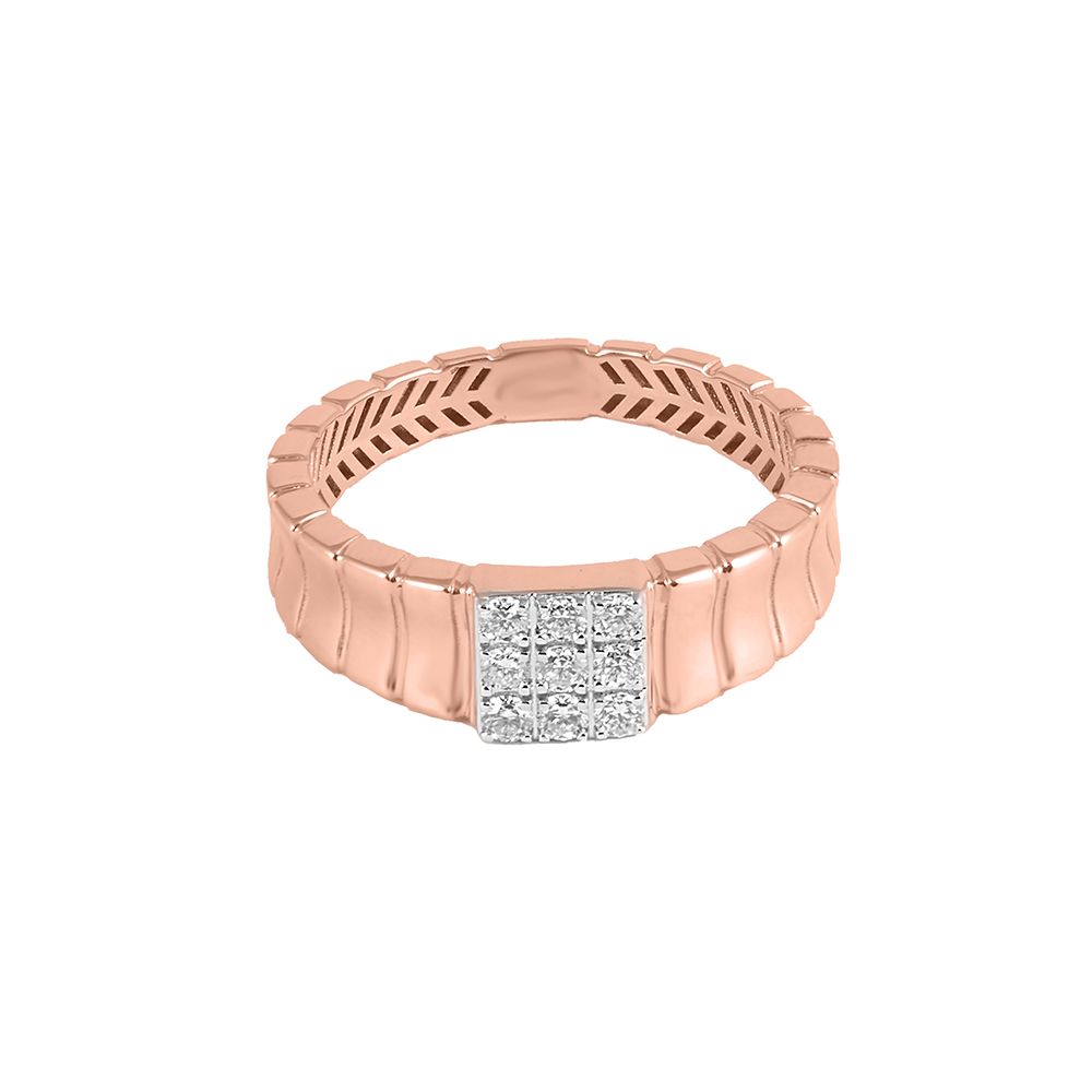 Durable Rose Gold Diamond Ring For Men-Rings-ORG23LG6