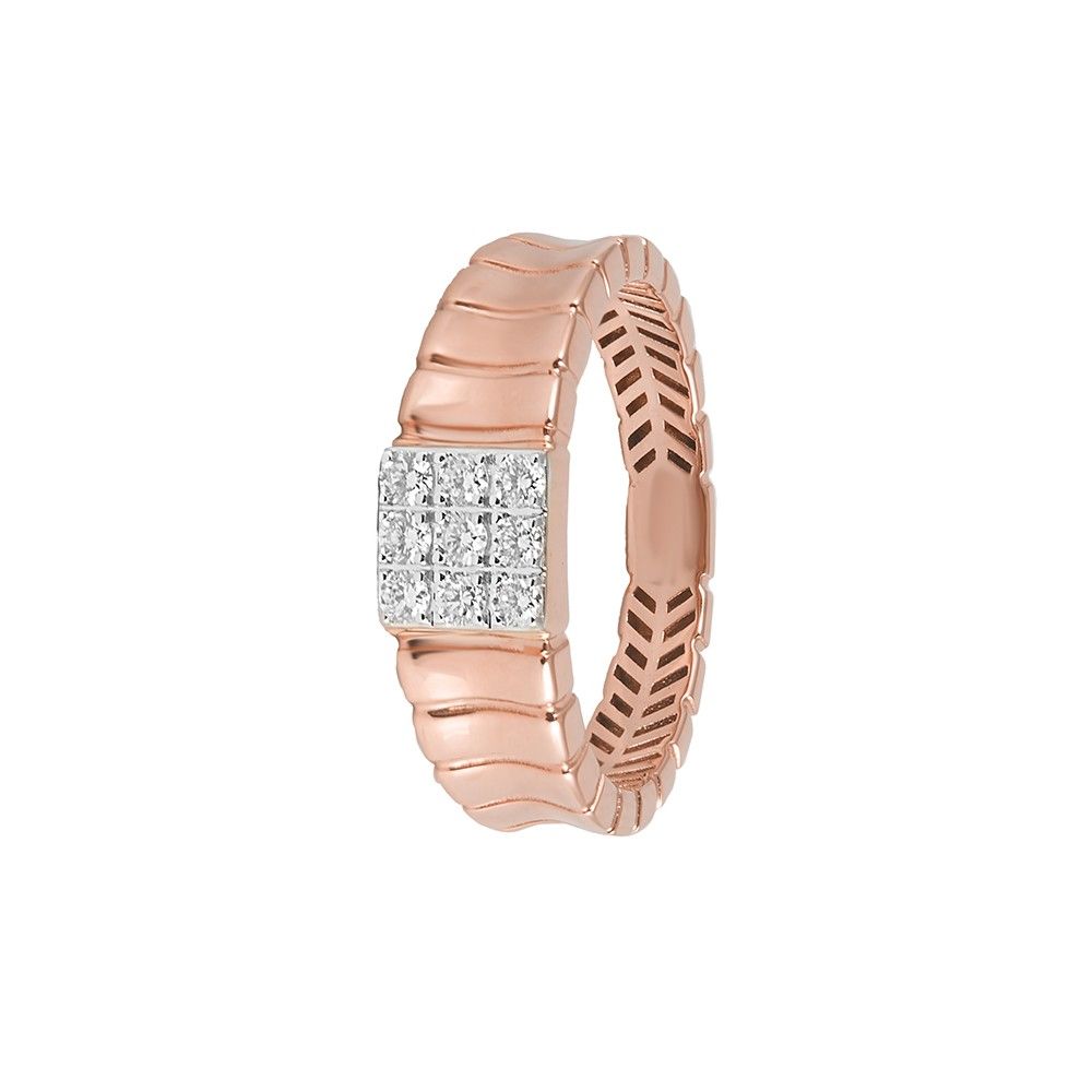 Durable Rose Gold Diamond Ring For Men-Rings-ORG23LG6