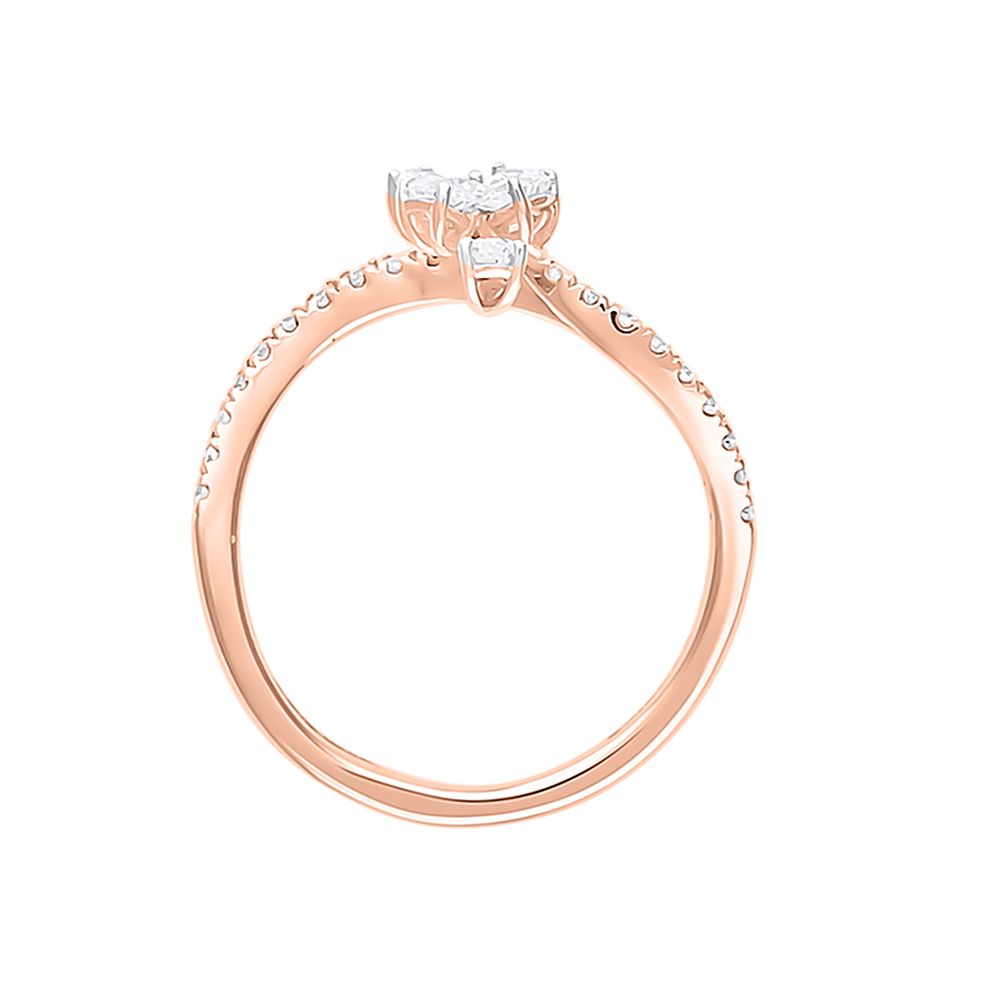 Enchanted Spark Rose Gold And Diamond Ring-Rings-ORG23LH4