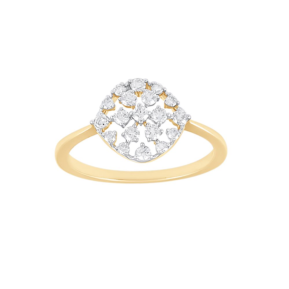 Celestial Brilliance Yellow Gold And Diamond Ring-Rings-ORG23LH8