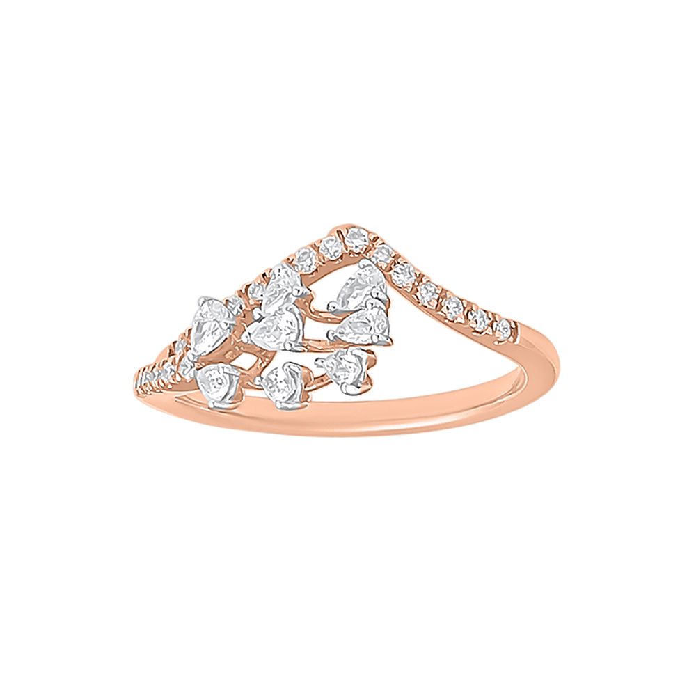 Majestic Glow Rose Gold And Diamond Ring-Rings-ORG23LI1