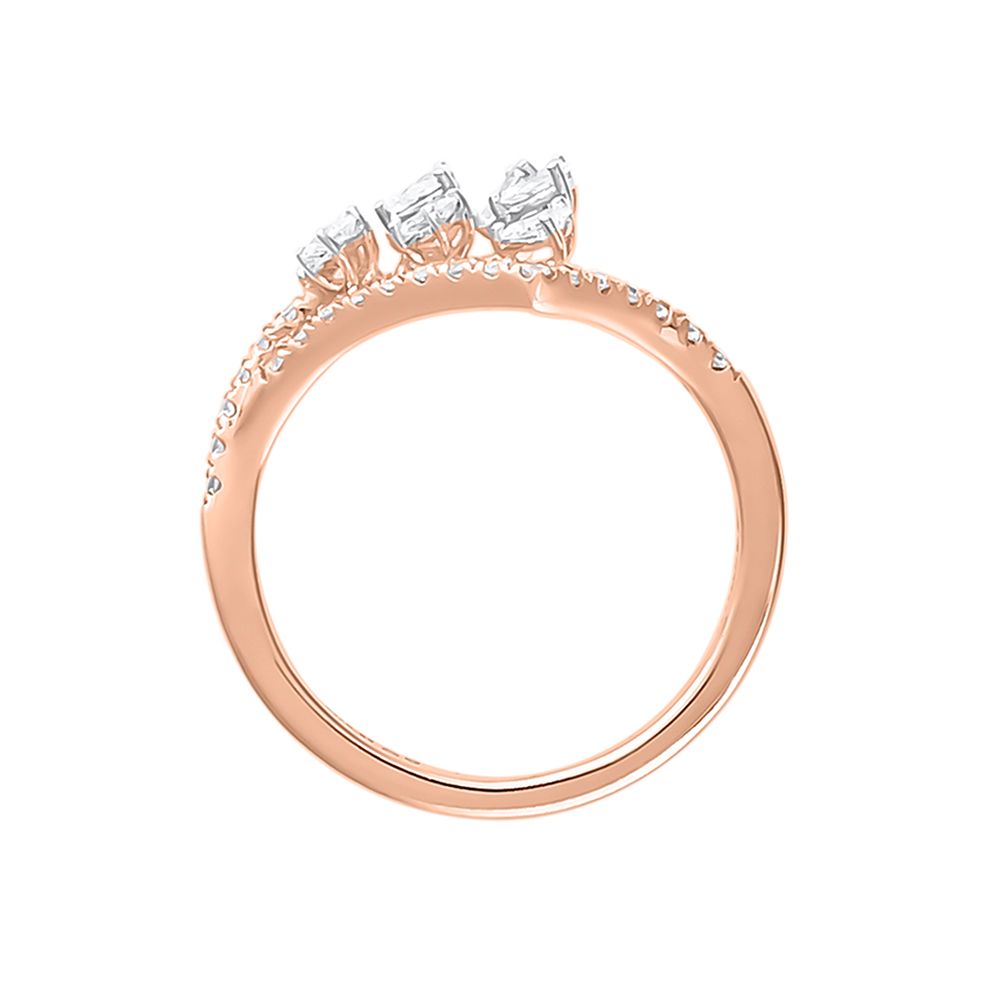 Majestic Glow Rose Gold And Diamond Ring-Rings-ORG23LI1