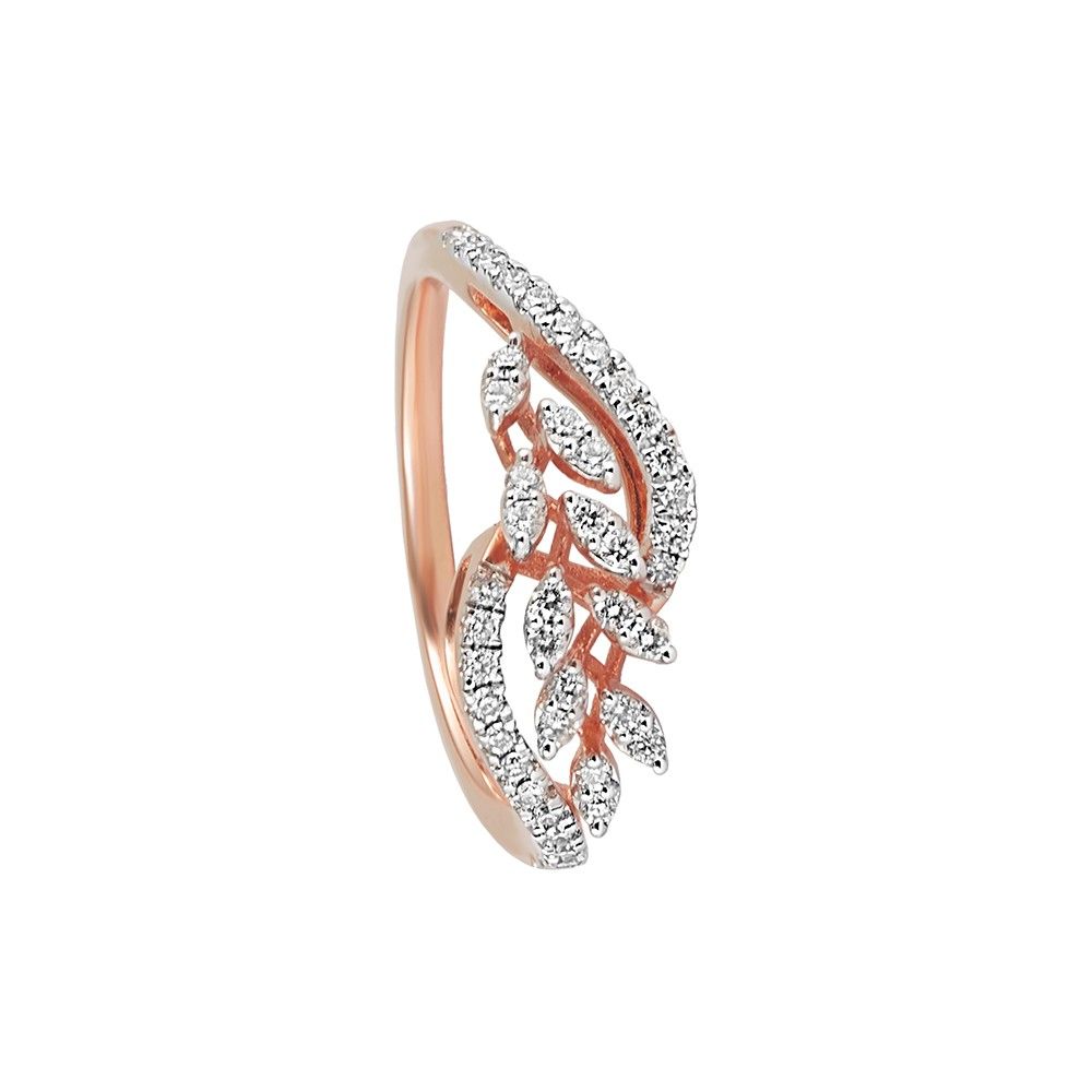 Gleaming Diamond Rose Gold Ring-Rings-ORG23LI2