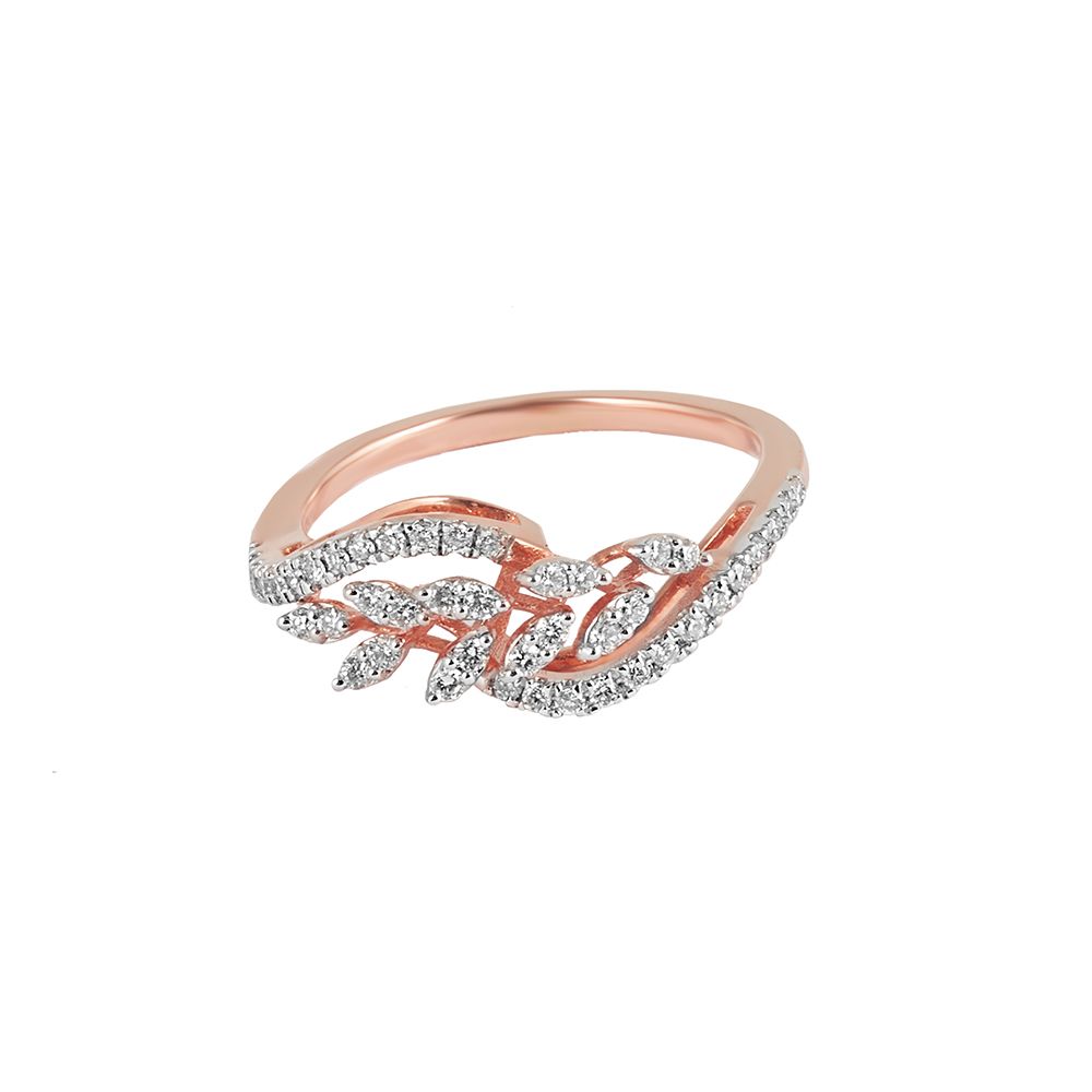 Gleaming Diamond Rose Gold Ring-Rings-ORG23LI2