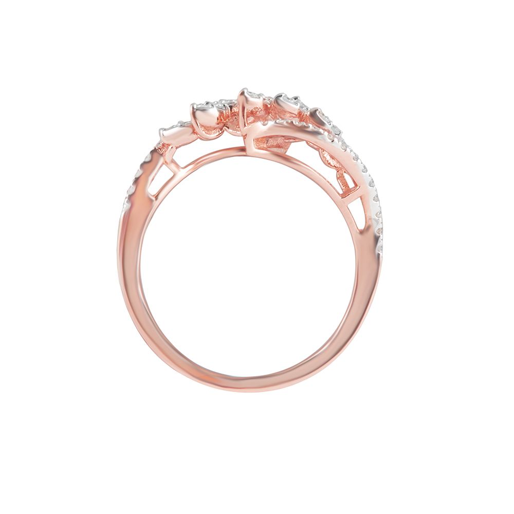 Gleaming Diamond Rose Gold Ring-Rings-ORG23LI2