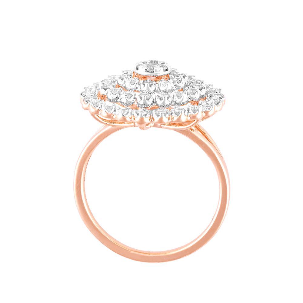 Attractive Round Design Diamond Finger Ring-Rings-ORG24E49