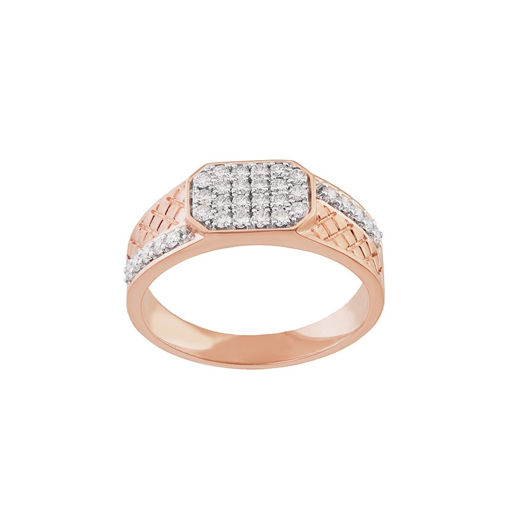 Sparkling Mens Diamond Ring-Rings-ORG24K01