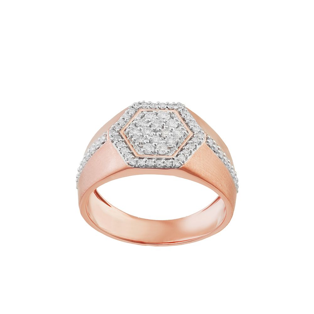 Elegant Diamond Mens Finger Ring-Rings-ORG24K05