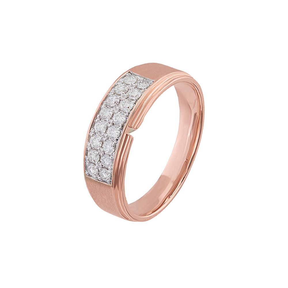 Sophisticated 18Kt Rose Gold Mens Finger Ring-Rings-ORG24K06