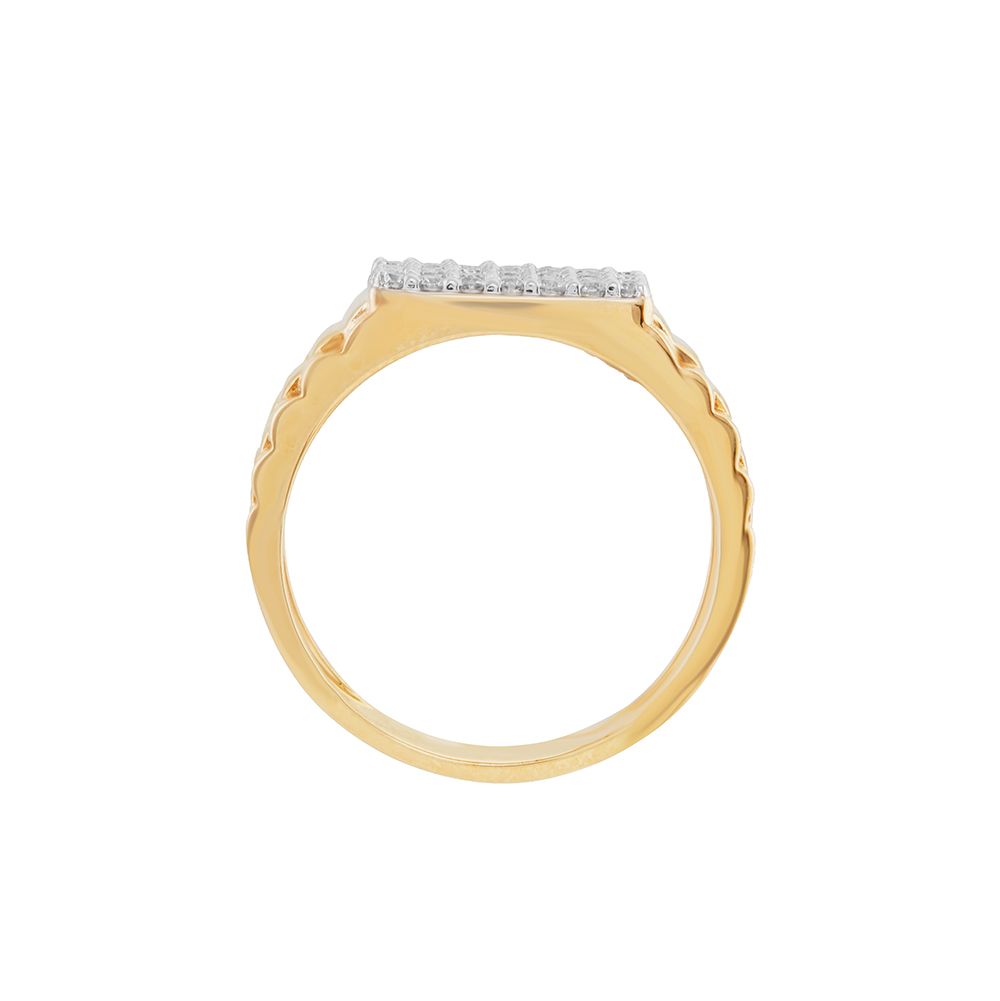 Scintillating Yellow Gold Diamond Mens Ring-Rings-ORG24K07