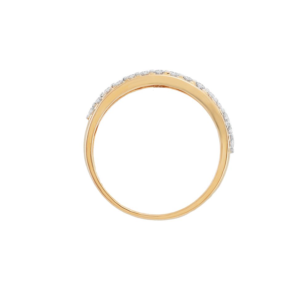 Classic Yellow Gold and Diamond Mens Finger Ring-Rings-ORG24K13