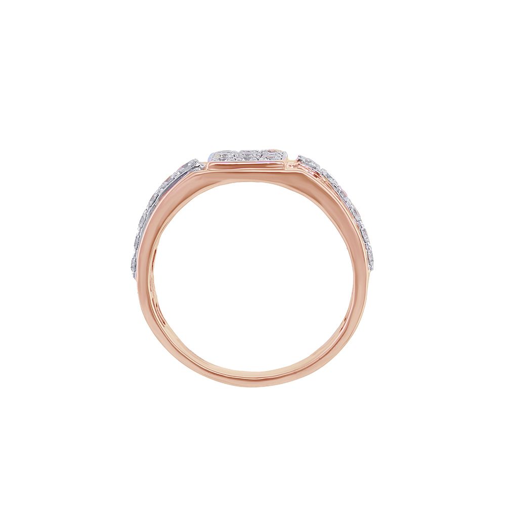 Alluring 9-stone Diamond Mens Finger Ring-Rings-ORG24K14