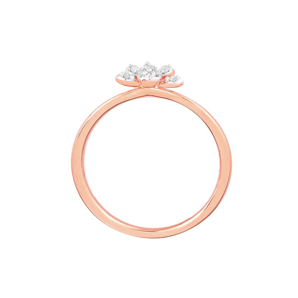 Shimmering Floral Yellow Gold Finger Ring-Rings-ORG24K20