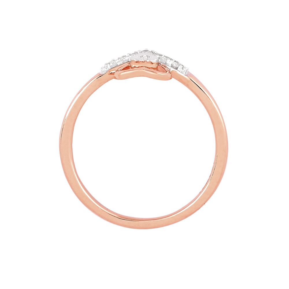 Ethereal Diamond and Rose Gold Finger Ring-Rings-ORG24K21