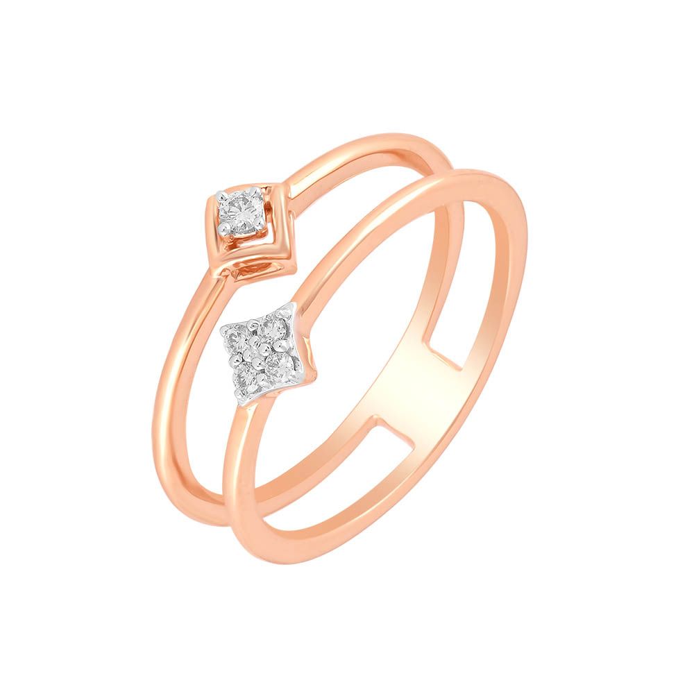 Geometric Design Diamond Finger Ring-Rings-ORG24K24