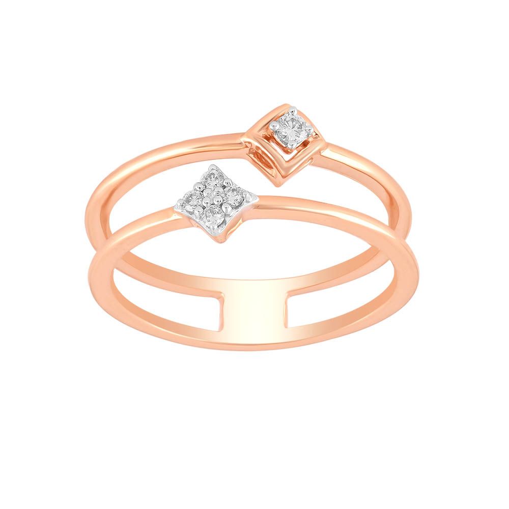 Geometric Design Diamond Finger Ring-Rings-ORG24K24